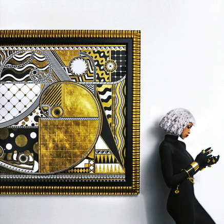 Lina-Viktor-geometric-painting !--2-the-Golden-Mean-is-still-Perfection - Lina Viktor