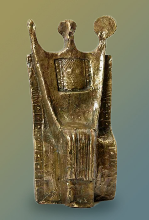 greek-sculptor-theodoros-papagiannis-475x704 Bronze Musician celebration sculpture by Theodoros Papagiannis