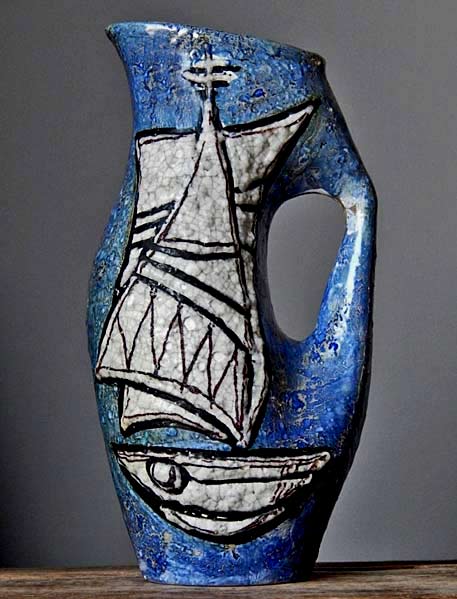 10inch-Vintage-60-70's-TITANO-San-Marino-Vase-Pitcher-Italian-Pottery-Art-Fat-Lava Vintage 60-70's Titano San Marino Vase Pitcher Italian Pottery Art Fat Lava