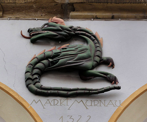 murnau-dragon-477x399 Dragon on a buliding in Murnau, Germany
