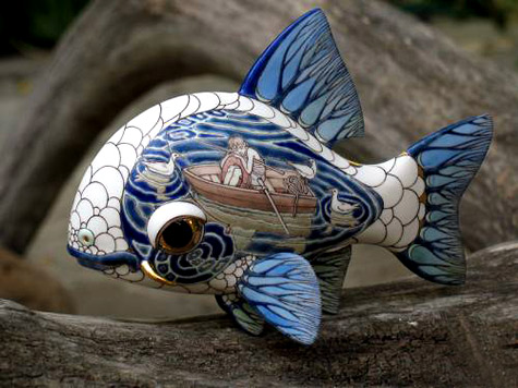 porcelain-fish-statue-475x356 Porcelain Fish Anya Stasenko and Slava Leontyev, Ukraine