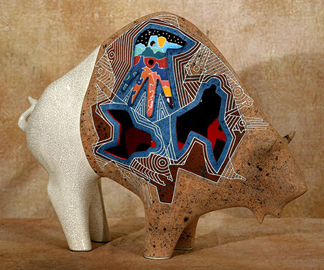 buffalo-sculpture-475x395 Gene and Rebecca Tobey Buffalo sculpture