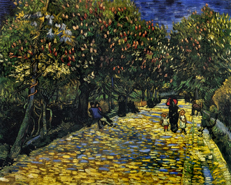 Van-Gogh-painting 1889-Avenue-with-Flowering-Chestnut-Trees-oil-on-canvas-72