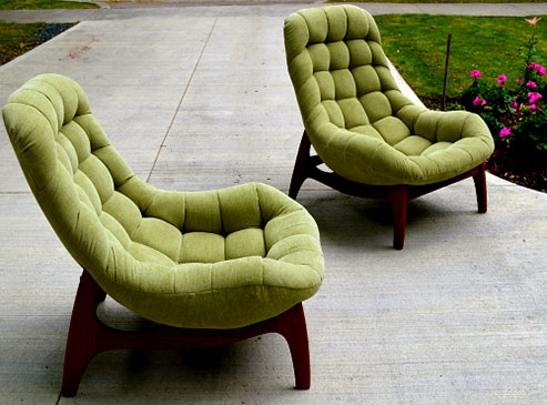 1968-Huber-Lounge-Chairs 1968-Huber avocado Lounge Chairs