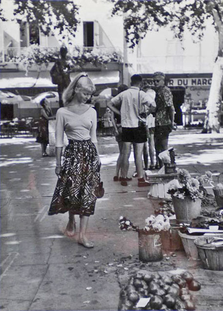 Sylvette David -By-Steven-Haywood Sylvette David at Vallauris market