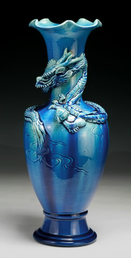 chinese-dragon-vase-459x905 Qing Dynasty porcelain vase bluse glaze
