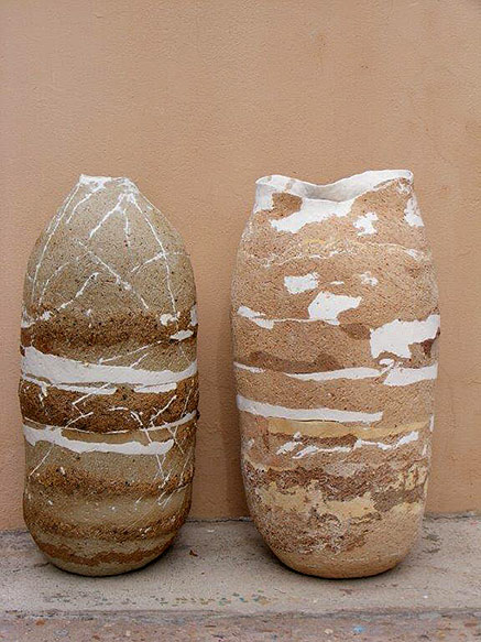 2-Klein-Karoo-Landskap-potbeelde-Thijs-Nel karoo landscape pottery Thijs Nel