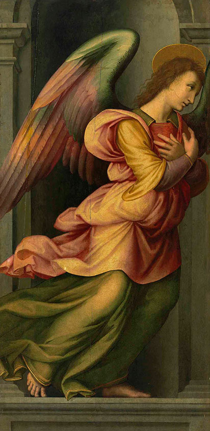 giovanni_antonio_sogliani_an_angel_facing_right_in_a_niche_and_an_ange) giovanni_antonio_sogliani Angel oil painting