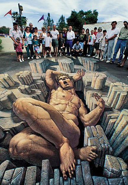 Kurt-Wenner-sidewalk-art 3D-Sidewalk-Chalk-Art.-Kurt-Wenner