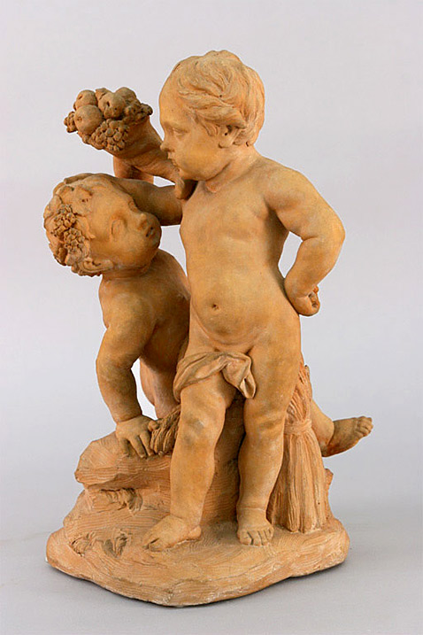 L'Eté et l'Automne-putti L'Eté et l'Automne two putti sculpture