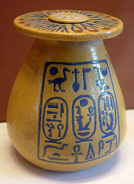 egypte-hieroglyphic-pot-louvre-435x600 Egyptian pottery with hiroglyphics, Lourve
