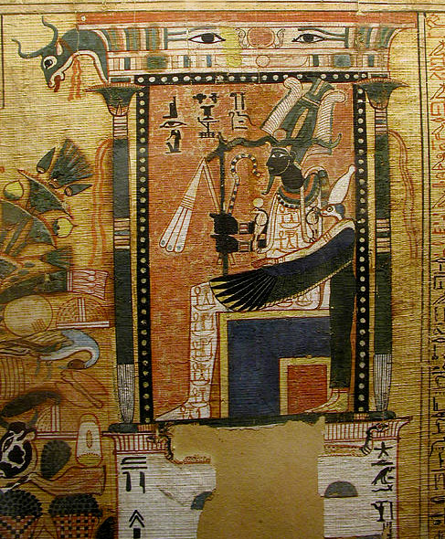 papyrus-art-nebqed-scribe-487x590 Papyrus art from Book of the Dead from the tomb of a scribe called Nebqed from the 18th Dynasty _louvre_museum