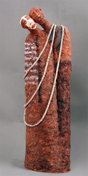 ceraamic figurines-roelna-300x600 African couple figurine by Roelna Louw