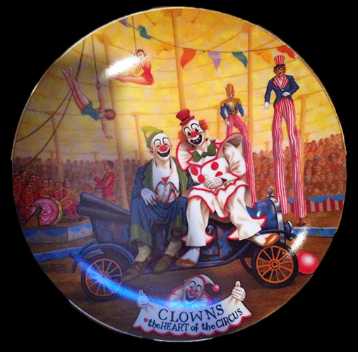 circus-clown-plate-franklin-moody-507x499 Ceramic plate - " Clowns - The Heart of the Circus" - Artist Franklin Moody for Porcelaine Ariel