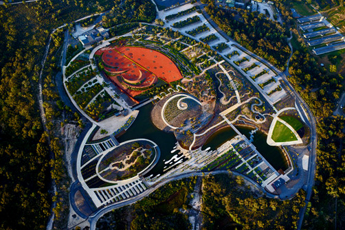 Abstract-design-Australia-Garden Aerial view-Cranbourne Botanical Gardens