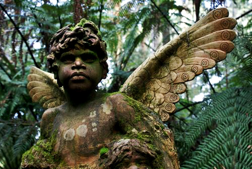 William-Ricketts-sanctuary-garden Aboriginal-angel-sculpture-Mount-Dandenong