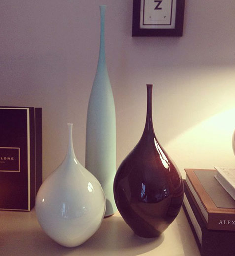 Sophie-Cook ceramic contemporary vases Sophie Cook ceramic contemporary vases in a decorative set