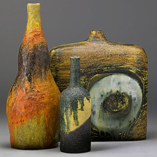 Marcello-Fantoni-vases Italian-Fantoni-mid-century-vessels