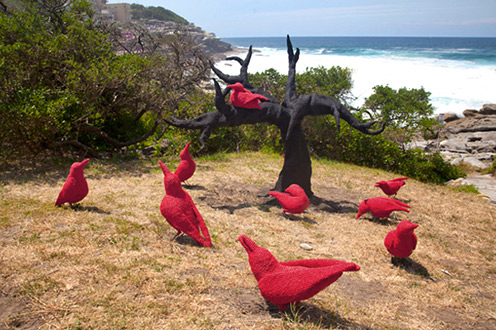 mikaela_castledine-sculpture-496x330 Mikaela_Castledine red birds sculpture