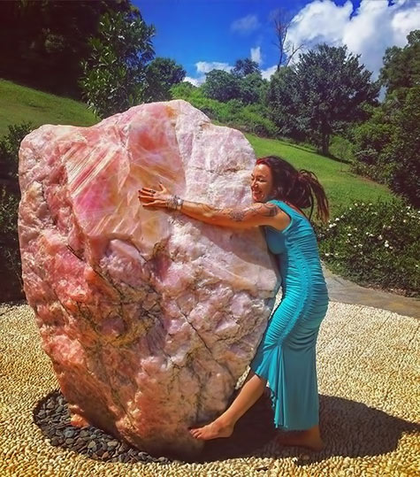 Huge rose crystal giant rose crystal sculpture