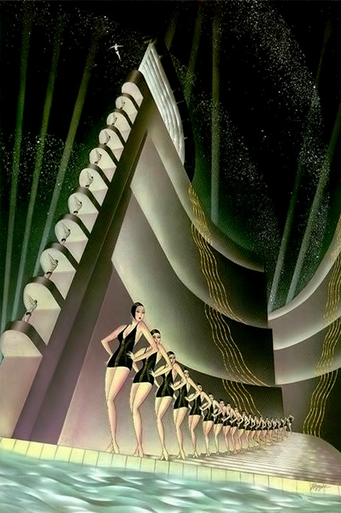 acquacade - robert-hoppe-495x745 art deco style poster by Robert Hoppe