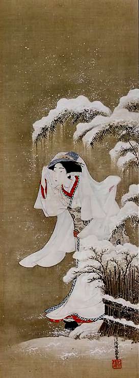 A-Beauty-in-Snow---by-Koryusa A-Beauty-in-Snow---by-Koryusai---1770's japanese painting