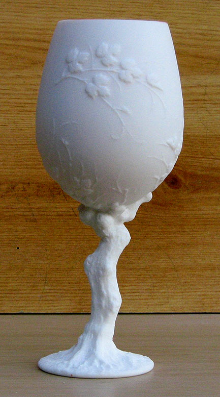 A-R-CeramicsTHE-PORCELAIN-WINE-GOBLETS-ARE-FINELY-SCULPTURED-IN-A-SHAPE-OF-AN-OLD-TREE-TRUNK-WITH-NEWLY-GROWN-BRANCHES A R ceramics Porcelain wine goblets are finely sculptured in a shape of an old tree trunk with newly grown branches