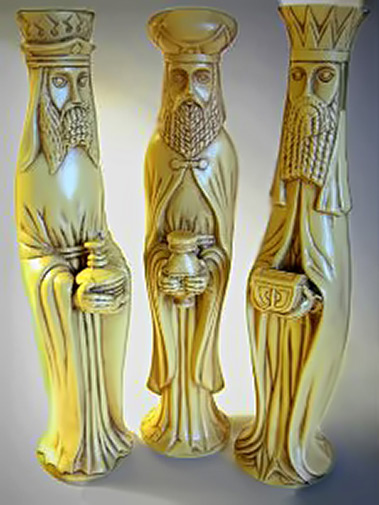 Three-Kings-figurines-carved Three Kings figurines