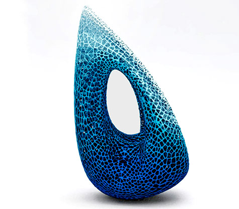 Acadia-3D-printed-sculpture Acadia-3D-printed-sculpture in turquoise