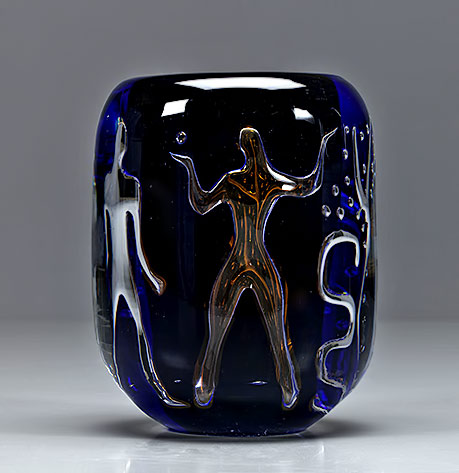Adam-and-Eve'-Vase-Vicke Lindstrand 'Ariel'-glass-vase,'-Adam-and-Eve'-,-1939-Vicke Lindstrand