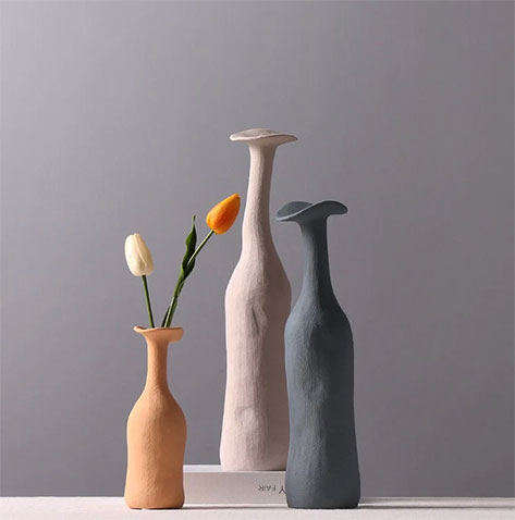 Abstract-Minimalist-Ceramic-Bud-Vase--- Adornos Para Casa Abstract Minimalist Ceramic Bud Vase