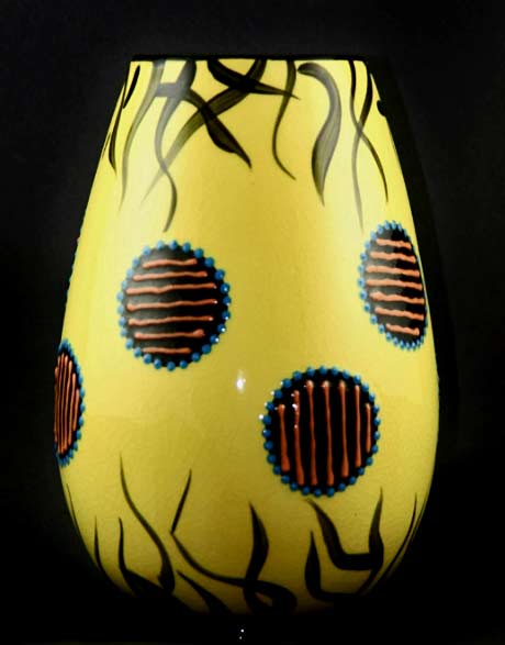 xhosa-artists-project-yellow-vase african-ceramic-vase-yellow-handcrafted-in-south-africa-handcrafted-in-a-south-african-township-vase-by-a-xhosa-artists-project