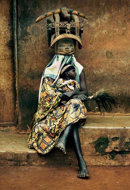 traditional-gelede-mask-Benin African-mask-woman holding a child- photo by David Paul Carr