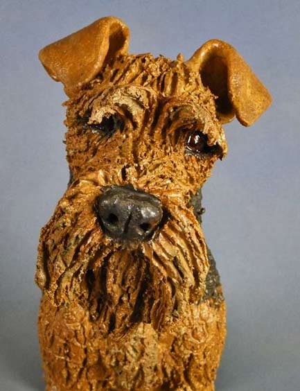 Joanne-Cooke-dog-sculpture Airdale-dog figure - Joanne-Cooke
