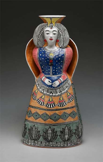 Alfred-University---School-of-Art-and-Design---Andrea-Gill Andrea-Gill-ceramic-figural-vase