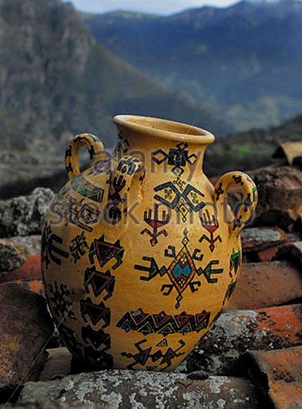 Algeria,-Kabylia,-Kabyle-pottery Algeria,-Kabylia,-Kabyle-pottery in mountains