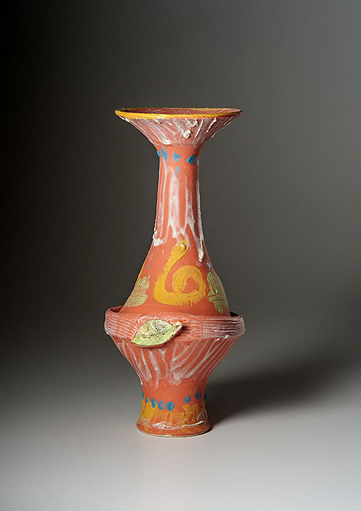 Alice-Federico-hand-painted-vase Alice Federico-hand-painted-vase with flared lip