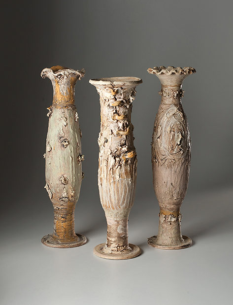 Alice-Federico---George-Billis-Gallery-= Three slender and tall ceramic vases - Alice-Federico