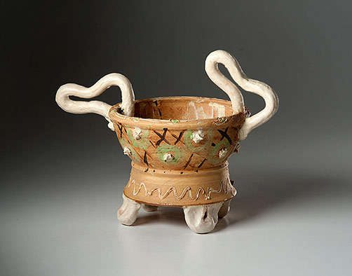 Alice-Federico---George-Billis-Gallery Footed ceramic vessel with asymmetrical handles
