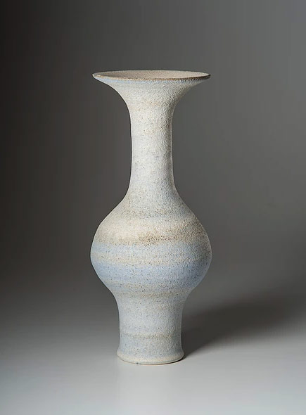 Alice-Federico-pottery-16.5-inches Lucie Rie inspired baluster matt glaze vase - Alice Federico