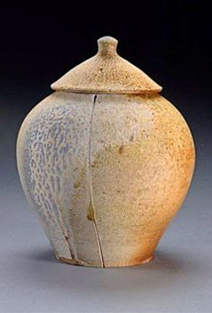 Allamakee-Wood-Fired-vessel Allamakee-Wood-Fired-Pottery conical lidded ceramic jar