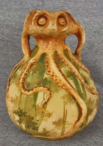 nouveau-octopus-vase Amphora-rare-octopus-vase in Art Nouveau styling