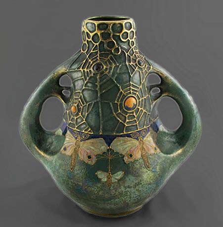 amphora-twin-handled-vase-art-nouveau-era