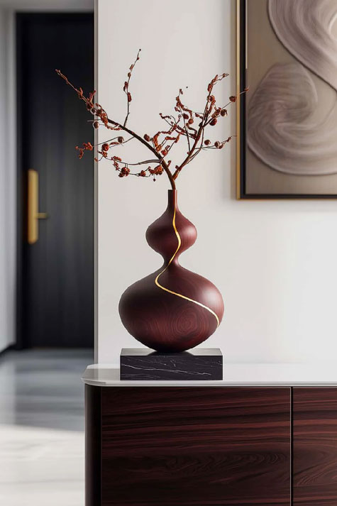 Amy Chen--Vase-Wood-Sculpture---- Amy Chen Vase---Wood Sculpture