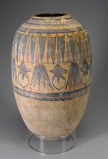 egyptian-painted-pottery-jar-348x512 Egyptian painted pottery jar. NewKingdom-1391-1307-BC