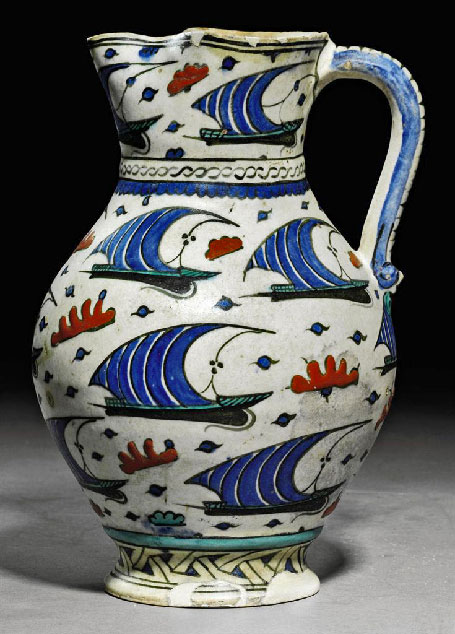 Iznik_pottery_jug_ottoman_turkey_circa_1560 Iznik pottery jug_ottoman Turkey circa 1560