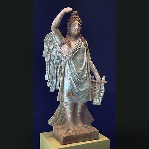 greek-siren-statue-475x475 Ancient Greek Pottery Statuette of a Siren