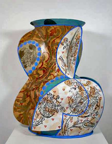 andrea-gill-ceramic vase with patterned surface decoration