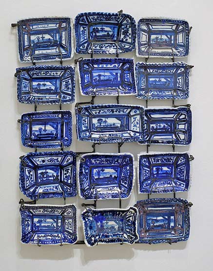 ann-agee-blue-painting-wall-art ann-agee-blue-painting-2012-glazed-porcelain-steel-armature