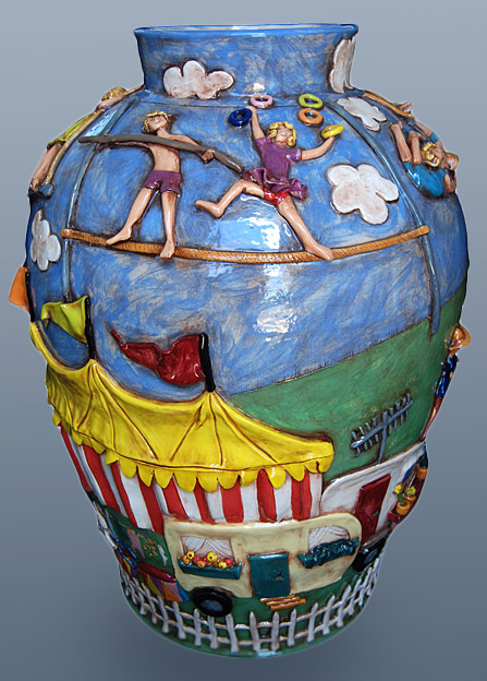 circus-scenes-vase-anna-culliton-447x624 ANNA CULLITON circus vase